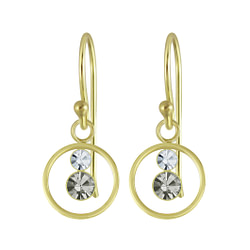 Wholesale Silver Circle Crystal Earrings