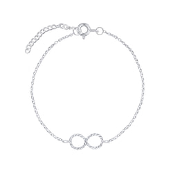 Wholesale Silver Infinity Twist  Bracelet