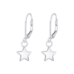 Wholesale Silver Star Lever Back Earrings