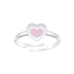 Wholesale Silver Heart Adjustable Ring