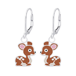 Wholesale Silver Deer Lever Back Earrings