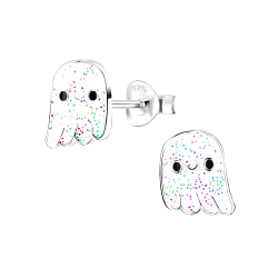Wholesale Silver Ghost Stud Earrings