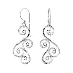 Wholesale Silver Spiral Earrings