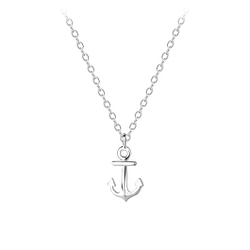 Wholesale Silver Anchor Necklace