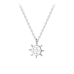 Wholesale Silver Ship Wheel Necklace