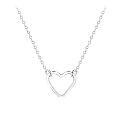 Wholesale Silver Heart  Necklace