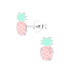 Wholesale Silver Pineapple Stud Earrings