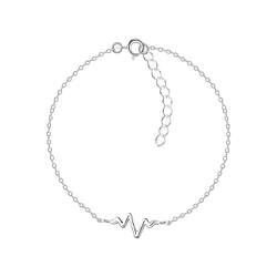 Wholesale Silver Heartbeat Bracelet