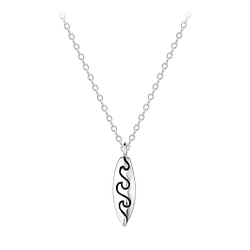 Wholesale Silver Surfboard Necklace