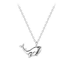 Wholesale Silver Whale Necklace
