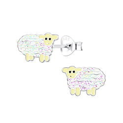 Wholesale Silver Sheep Stud Earrings