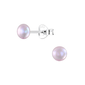 Wholesale 4mm Fresh Water Pearl Silver Stud Earrings